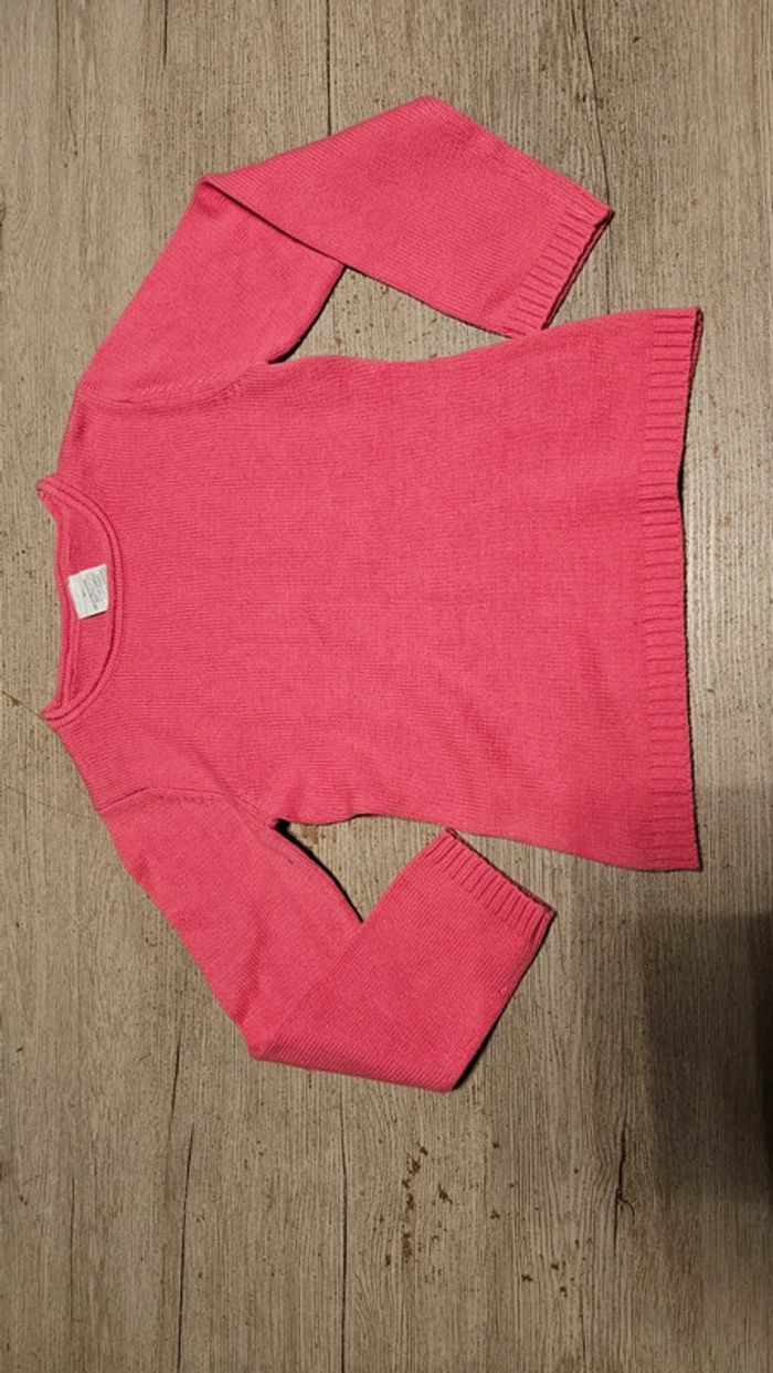 Pull fille rose à manches longues, Kiabi, 8 ans, nickel - photo numéro 3