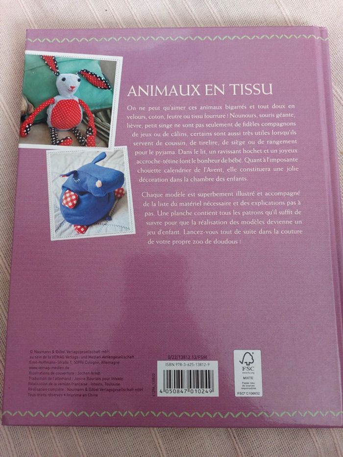 Livre couture Animaux en tissu - photo numéro 2