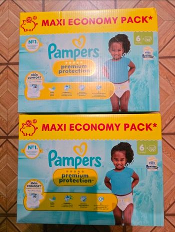 🌟 Pampers Premium Protection 2x70 couches Taille 6 (13- 18 kg) 🌟