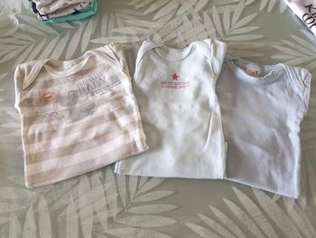 Lot de 3 bodys petit bateau absorba 3 mois