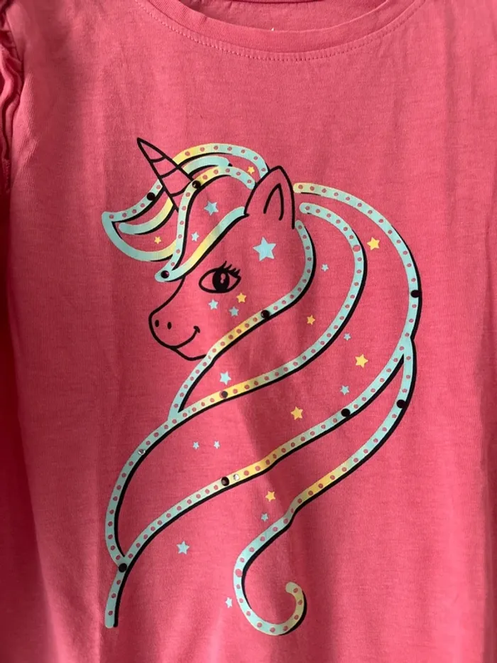 👚T-shirt manche longue - fille - 6 ans - 116 cm- caprice de fille- très bon état- 100% coton - photo numéro 2