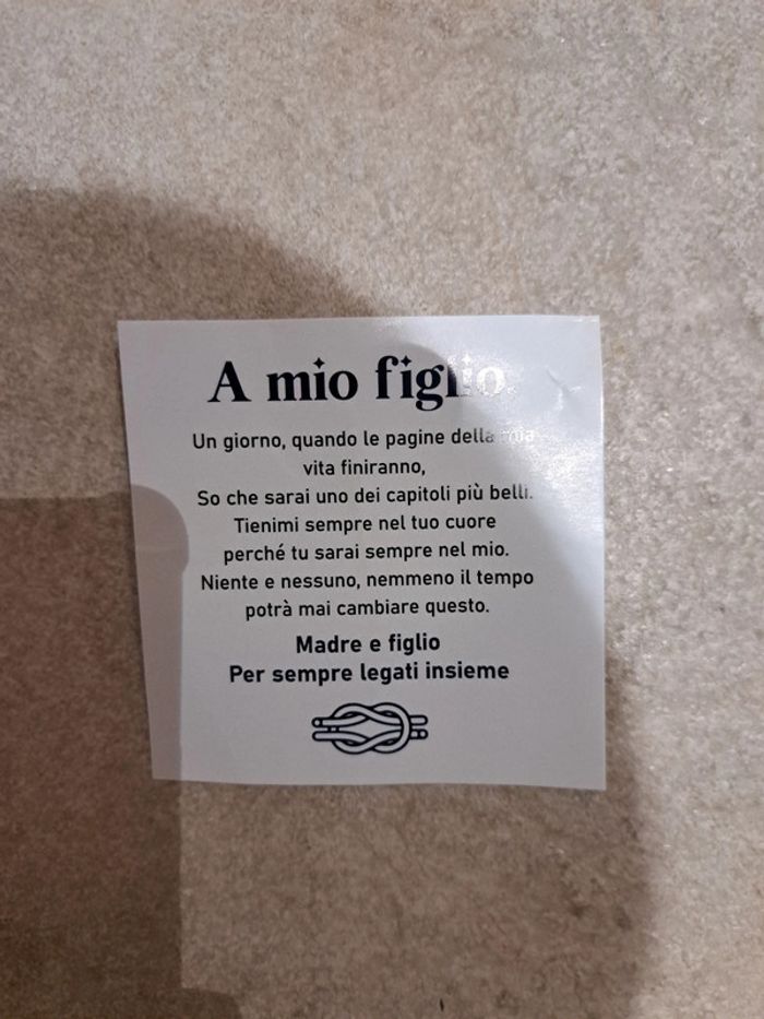 Bracelet homme "Amo mio figlio" diamètre 7 cm - photo numéro 5