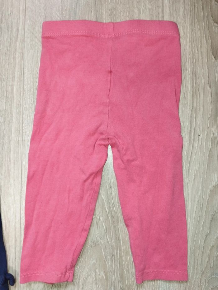 Lot leggings fille 12 mois bleu, rose, violet, gris - photo numéro 9