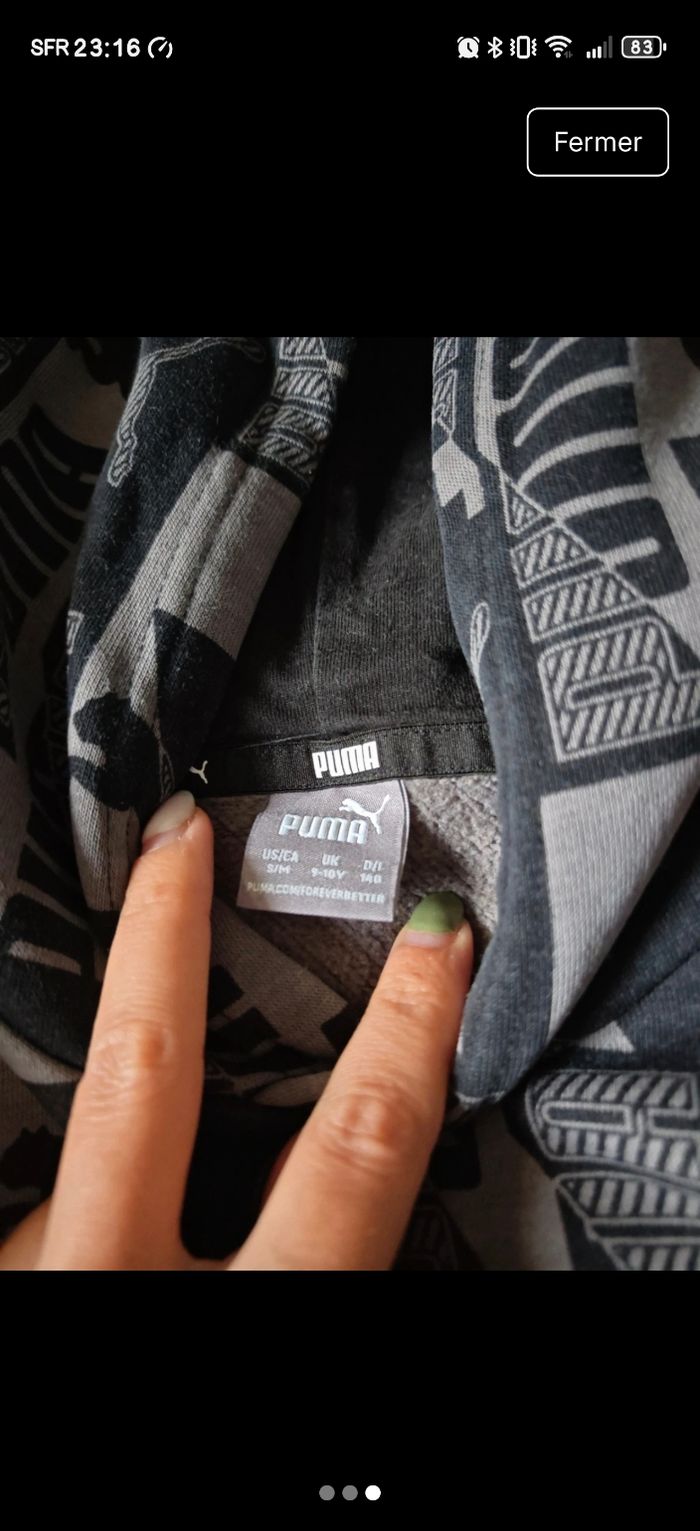 Sweat puma 9/10 ans - photo numéro 3