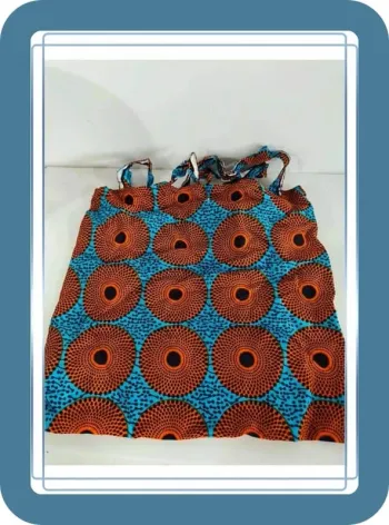 Sac fourre tout bleu et marron Hitarget, très bon état, 42x42cm