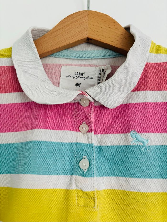 Polo à rayures 92cm ou 18m/2a - photo numéro 3