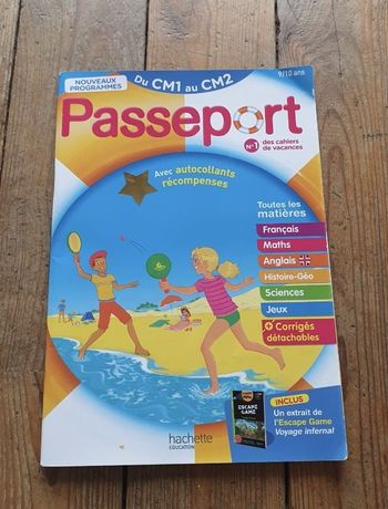 Cahier de vacances Passeport du CM1 au CM2