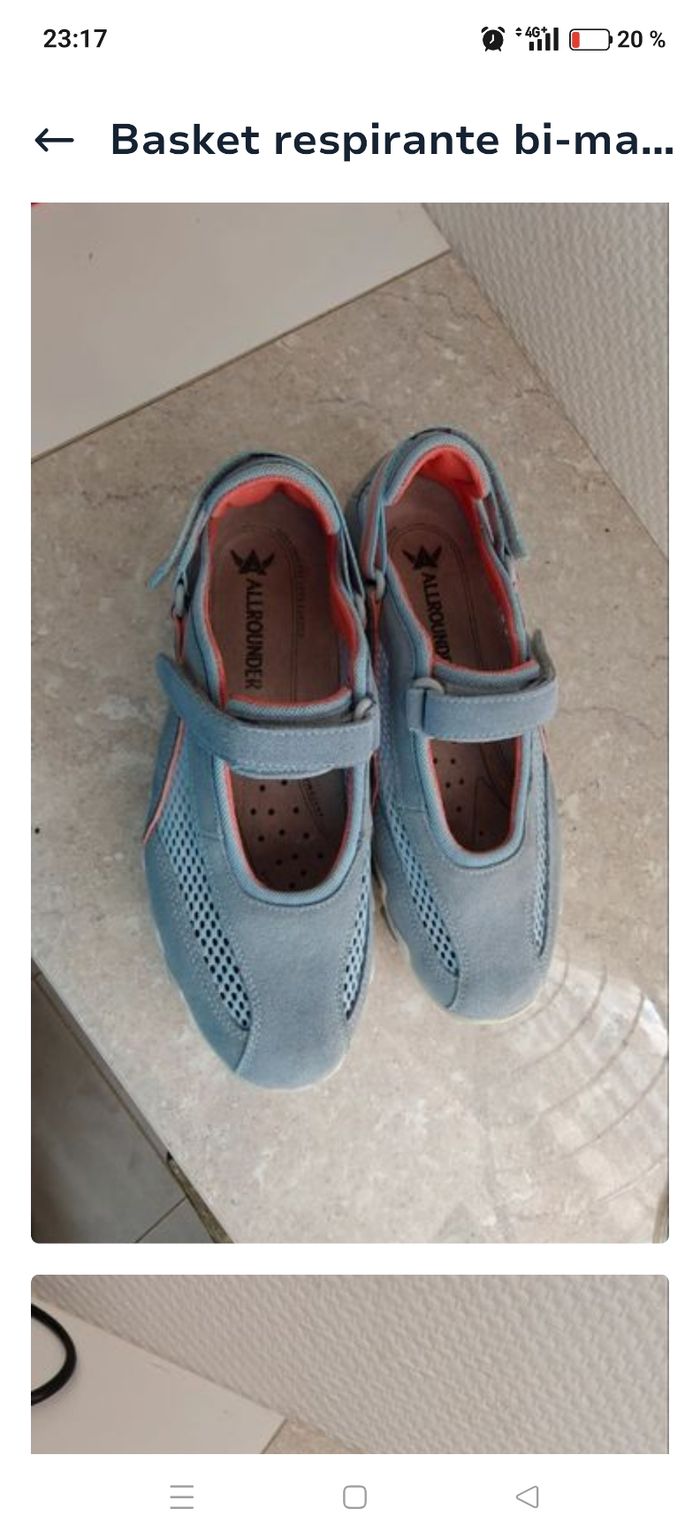 Basket respirante bi-matiere Allrounder/Mephisto taille 38 état proche du neuf - photo numéro 4