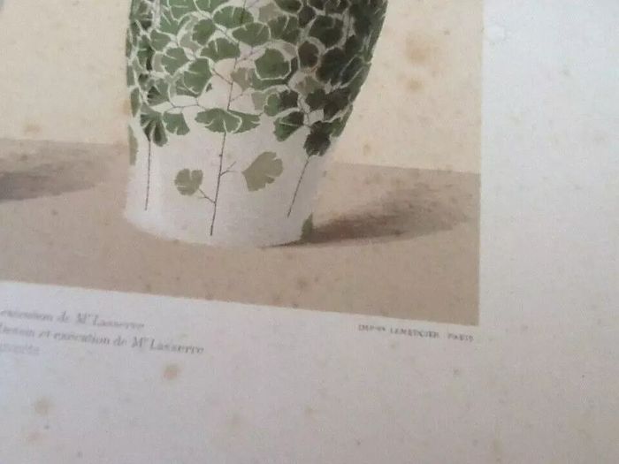 Imprimeries Lemercier Paris 1852-1901 Art Nouveau Vase de Marly et d' Argenteuil - photo numéro 6