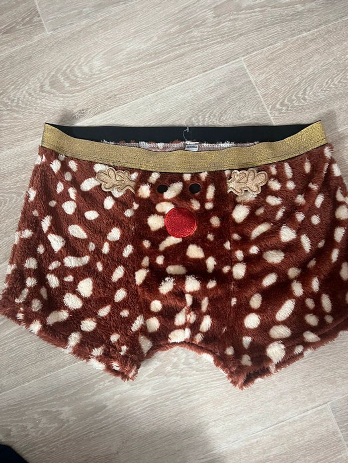 Caleçon en fourrure renne de Noël taille xl