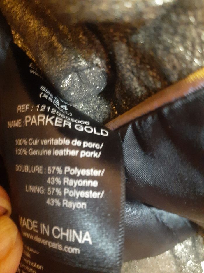 Veste en cuir doré - photo numéro 6