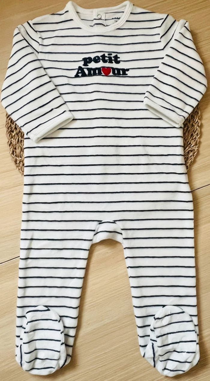 Lot 3 pyjamas dors-bien velours Kiabi - photo numéro 2