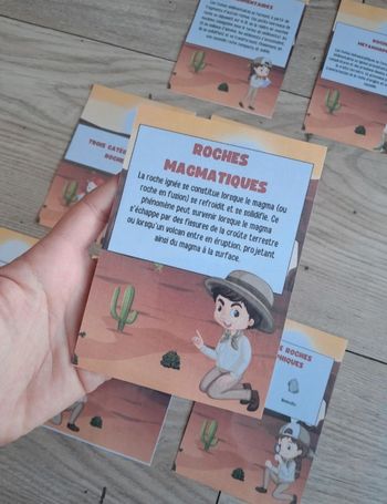 Cartes explicatives des différentes types de roches. Geologie