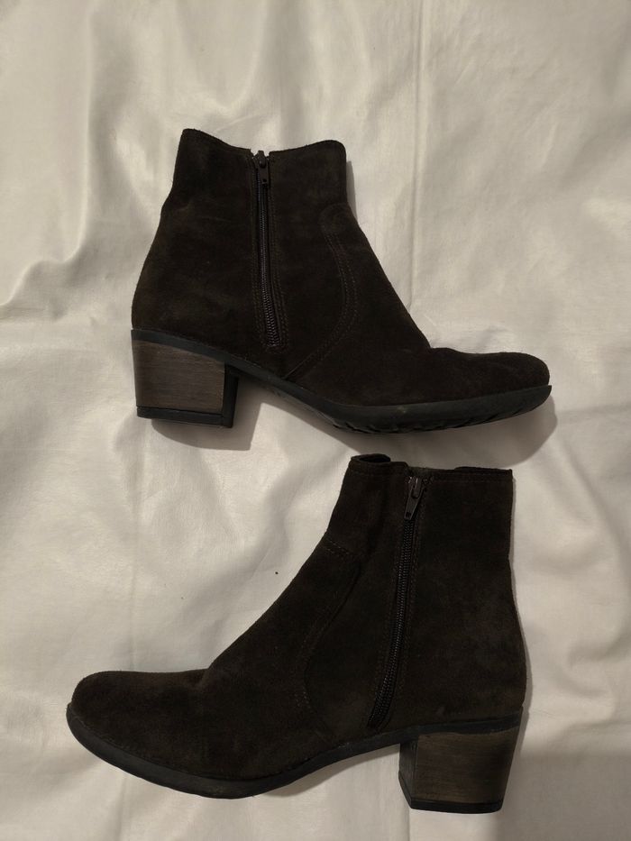 Bottines en daim marron Lavorazione Artigiana T 38