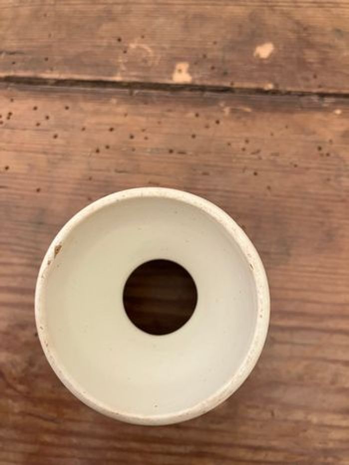 Ancien coquetier diabolo avec motifs fleuris - photo numéro 3