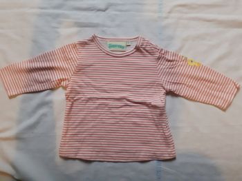 Sweet rayé rouge orangé motif Titi sur manche