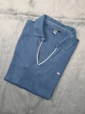 Polo col V manches courtes Tommy Hilfiger, M Femmes