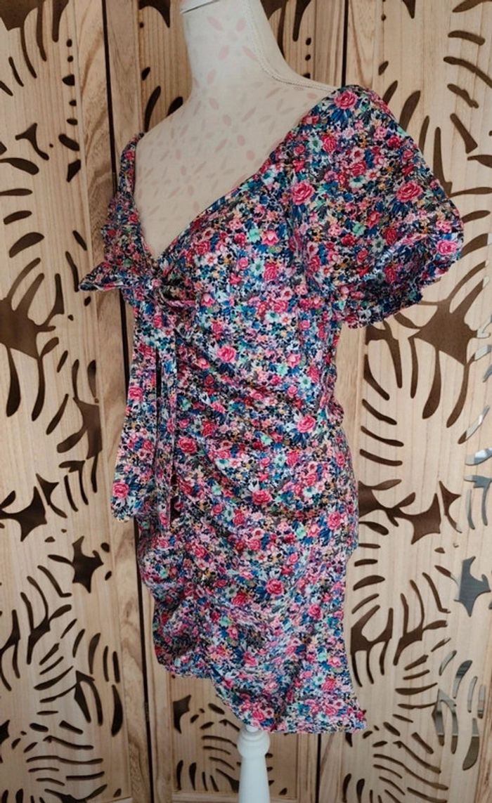 Robe imprimée fleurie manches bouffantes T L BSB jeans - photo numéro 5