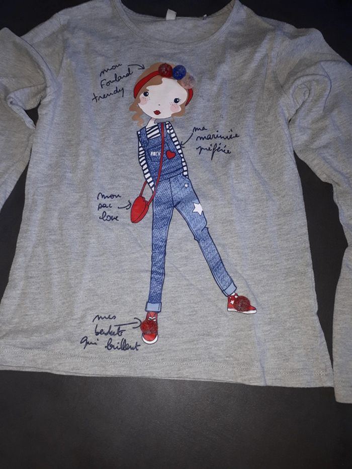 Tee-shirt manches longues marque distributeur 10 ans 50 cts - photo numéro 2