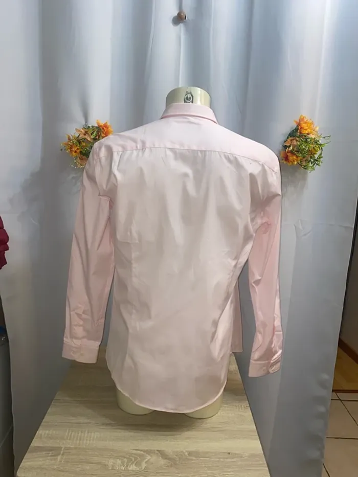 Chemise cintrée rose pâle coton Café Coton taille L neuve - n5p - photo numéro 4