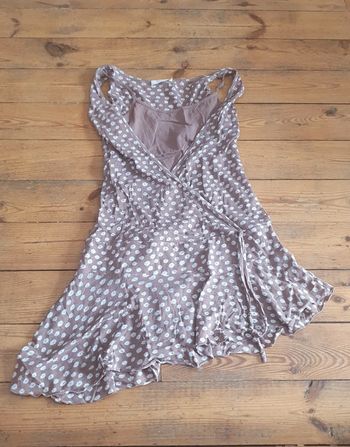 Tunique marron à poids blancs Promod M