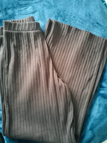Pantalon a cote marron