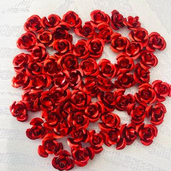 Lot de 60 roses rouges 8 mm