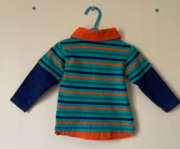 Polo rayé avec manches longues bébé 12 mois - photo numéro 4