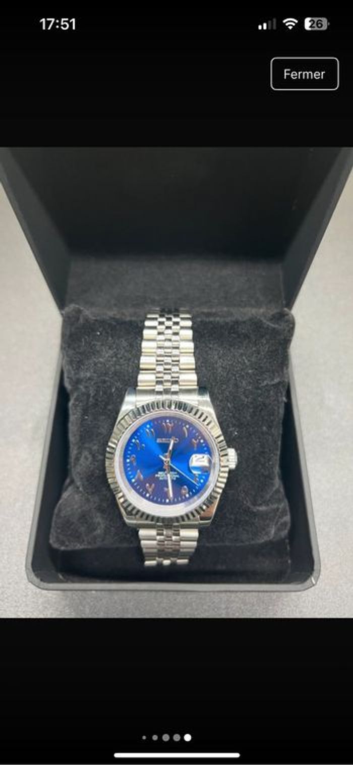 Seiko mod arabic dial bleu foncé - photo numéro 4