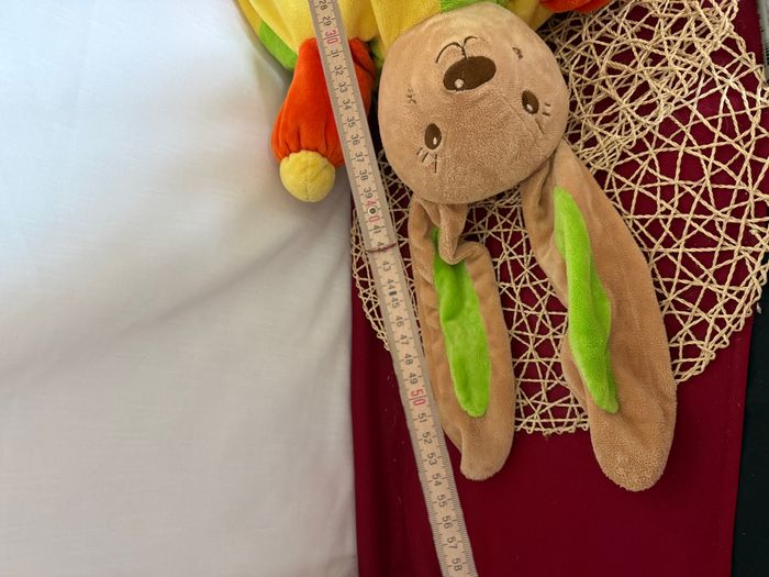 doudou boule lapin vert ,jaune , orange , jaune - photo numéro 6