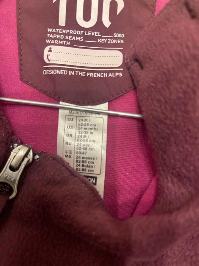 Combinaison de ski Wed’ze 24 mois - photo numéro 4