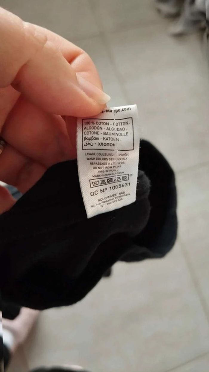 Tee shirt noir motif blanc breizhman taille m - photo numéro 8