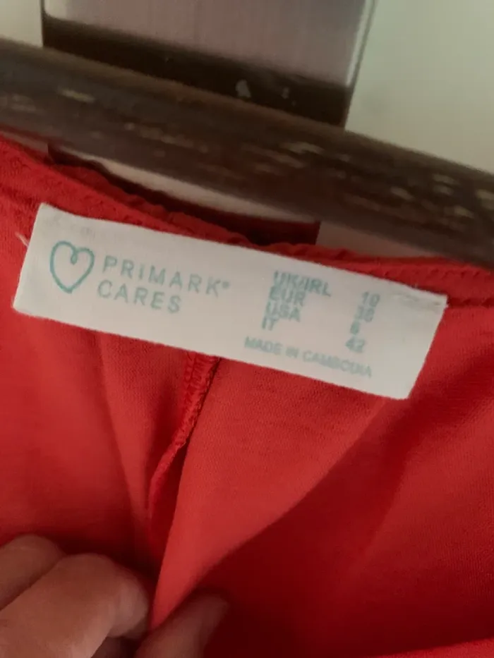 Blouse rouge corail Primark t.38 tbe - photo numéro 2