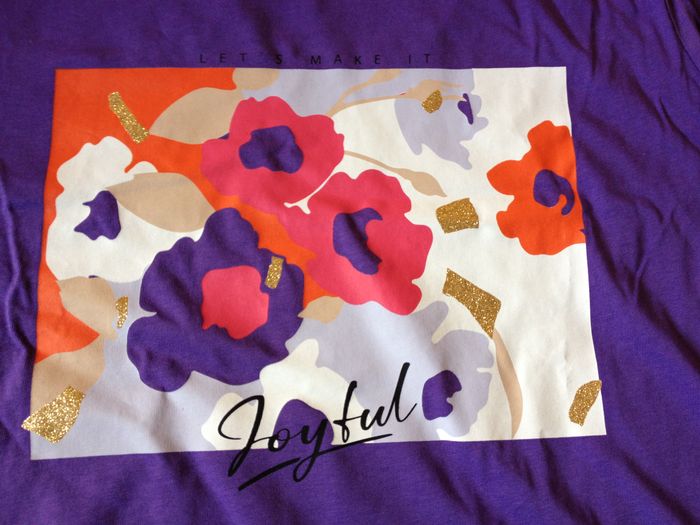 T shirt violet imprimé rectangle floral multicolore ✧ Riu Paris ✧ look féminin - photo numéro 8