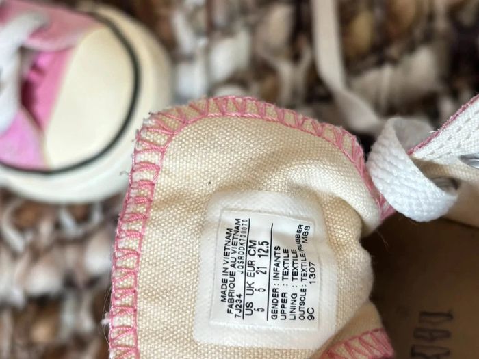 Converses bébé rose taille 21 - photo numéro 7