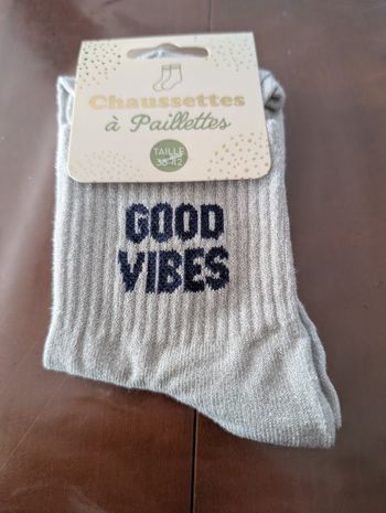 Chaussettes à paillettes Good vibes