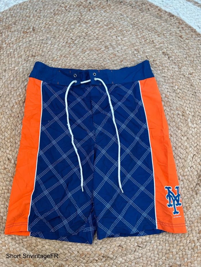 Short de Bain Genuin Marchandise Orange & Marine Homme Taille M | Très Bon État – SM974