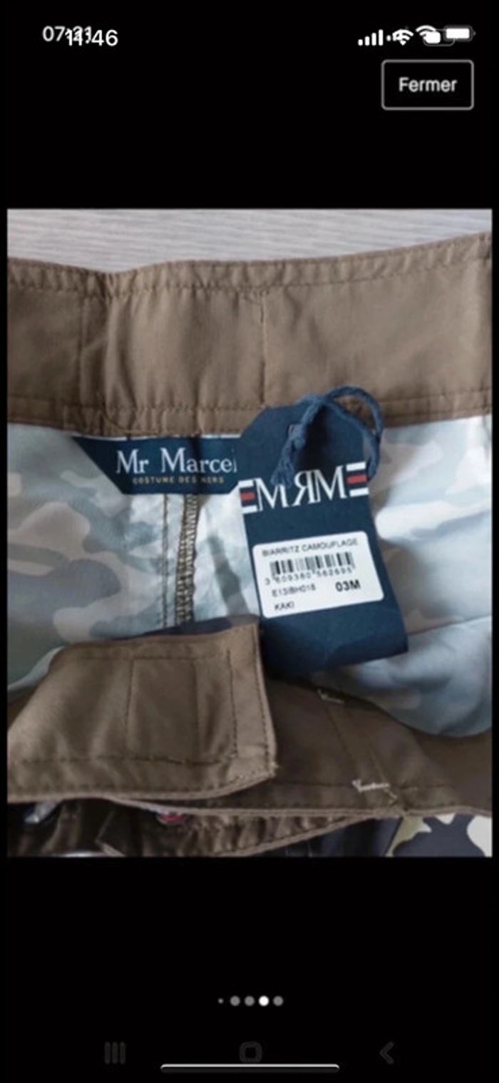 Short Mr Marcel Costume Des Mers modèle Biarritz  Camouflage taille M neuf - photo numéro 5