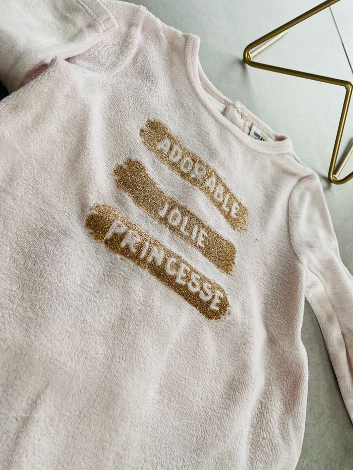 Grenouillère / pyjama adorable jolie princesse tape à l’œil / TAO 6 mois - photo numéro 2