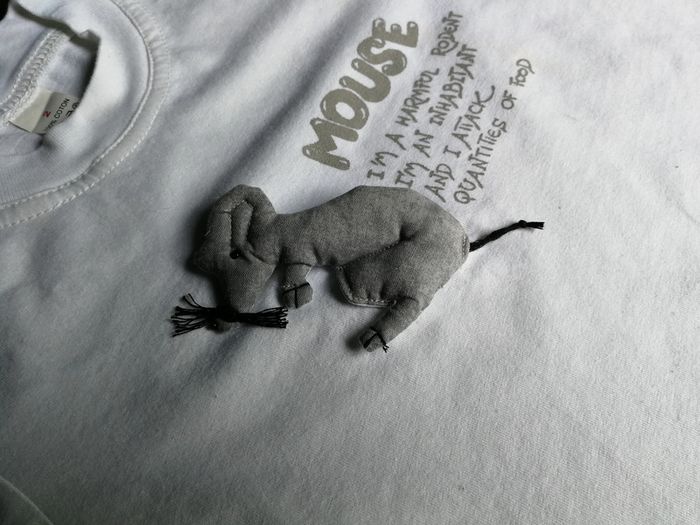 Tee shirt blanc et gris Mouse - photo numéro 2