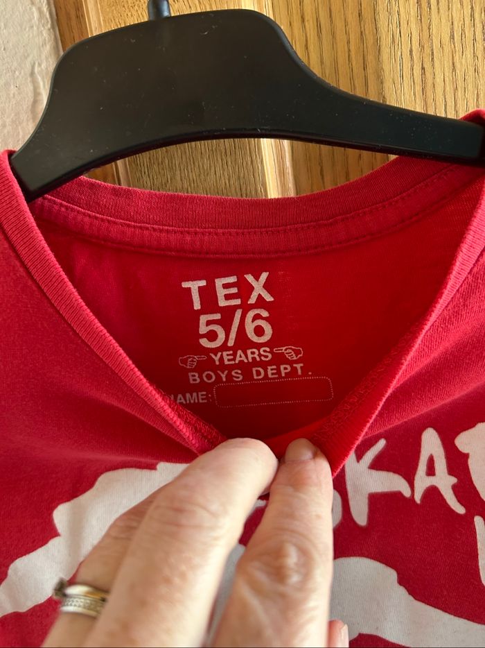 T-shirt manches longues garçon rouge - 5/6 ans - photo numéro 2