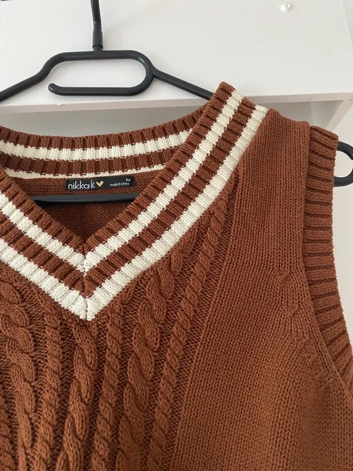 Pull sans manches marron - Nikkak - photo numéro 4