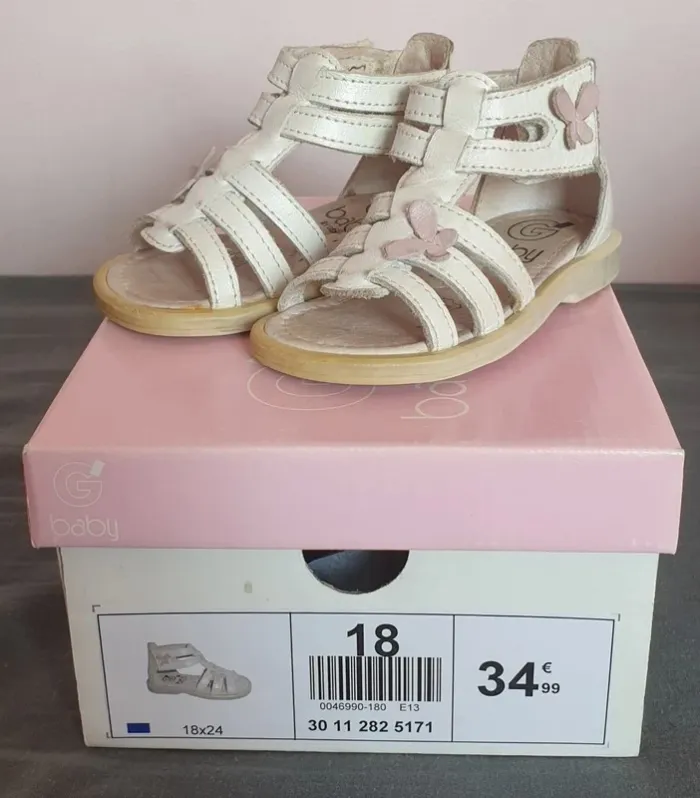 Nu-pieds cuir Pointure 18 - photo numéro 2