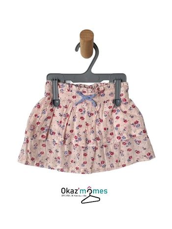 Jupe rose motif fleuri - Tape à l'oeil 6 mois (68cm)