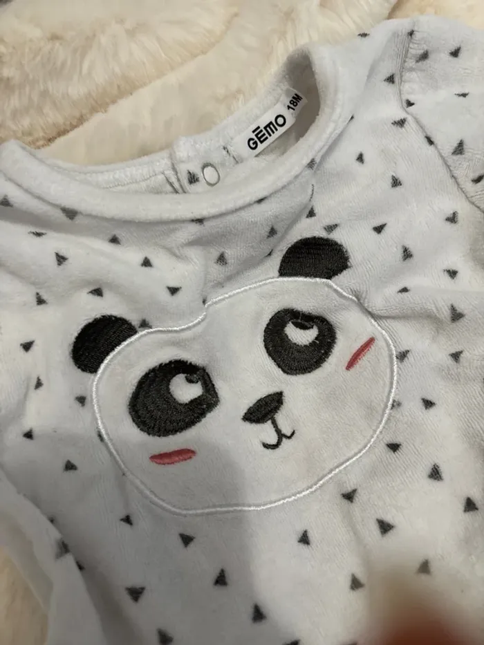Pyjama panda bébé fille gemo 18 mois - photo numéro 2