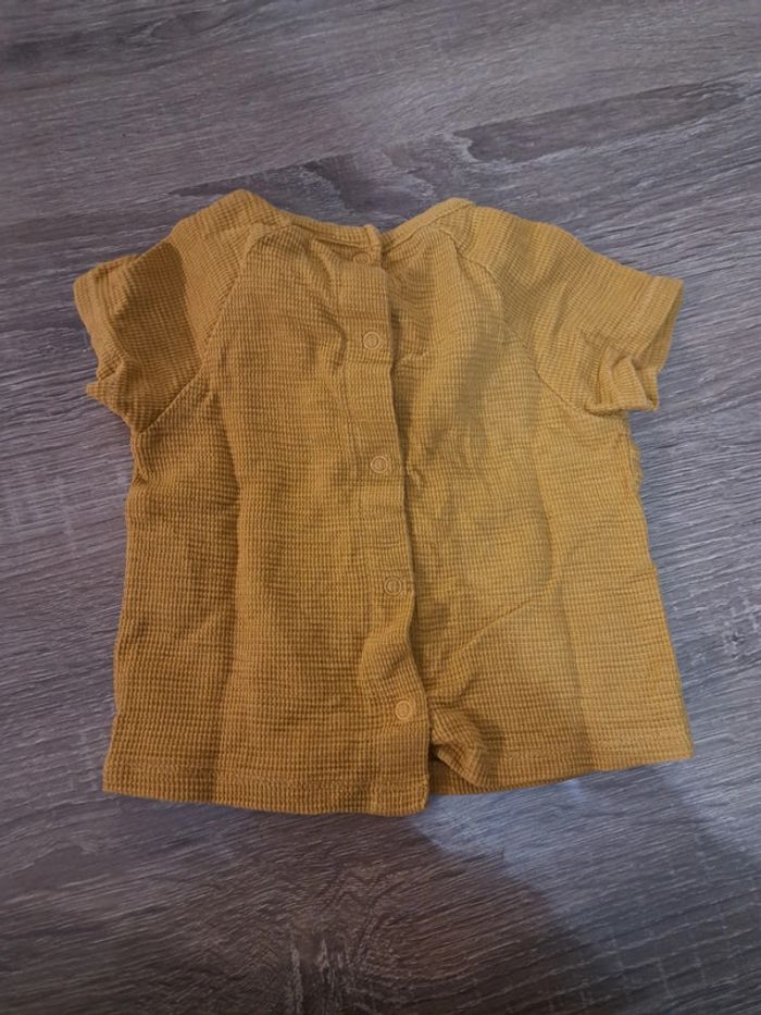 T-shirt Simba 3 mois jaune moutarde - photo numéro 2