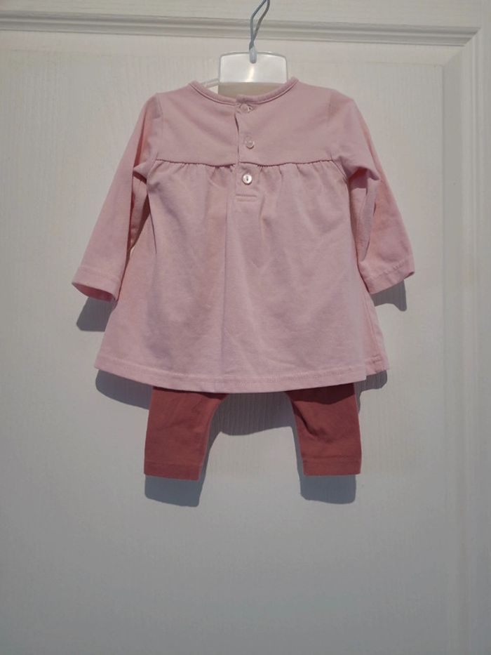 Ensemble robe tunique rose et legging Kiabi - photo numéro 2