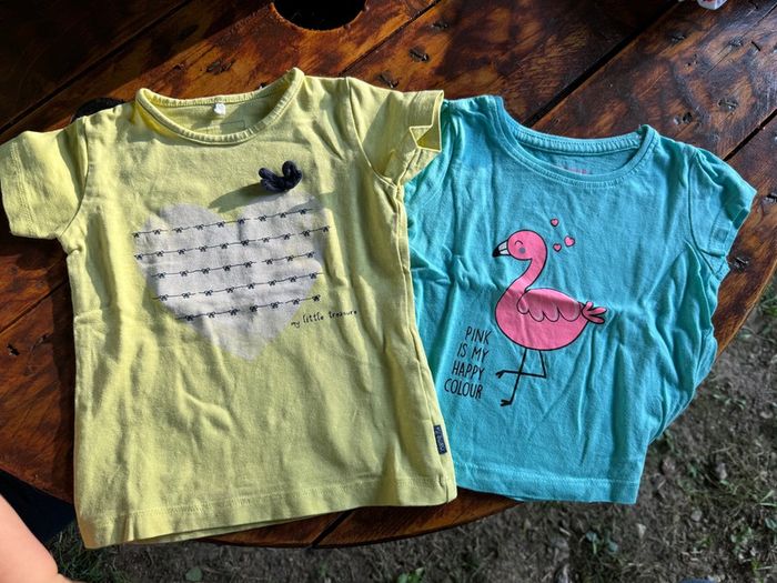 Lot 2 t-shirts manches courtes filles - 9 mois