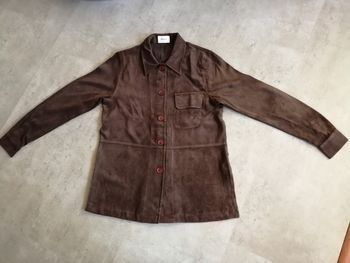 Veste taille 38 marron en daim Pimkie