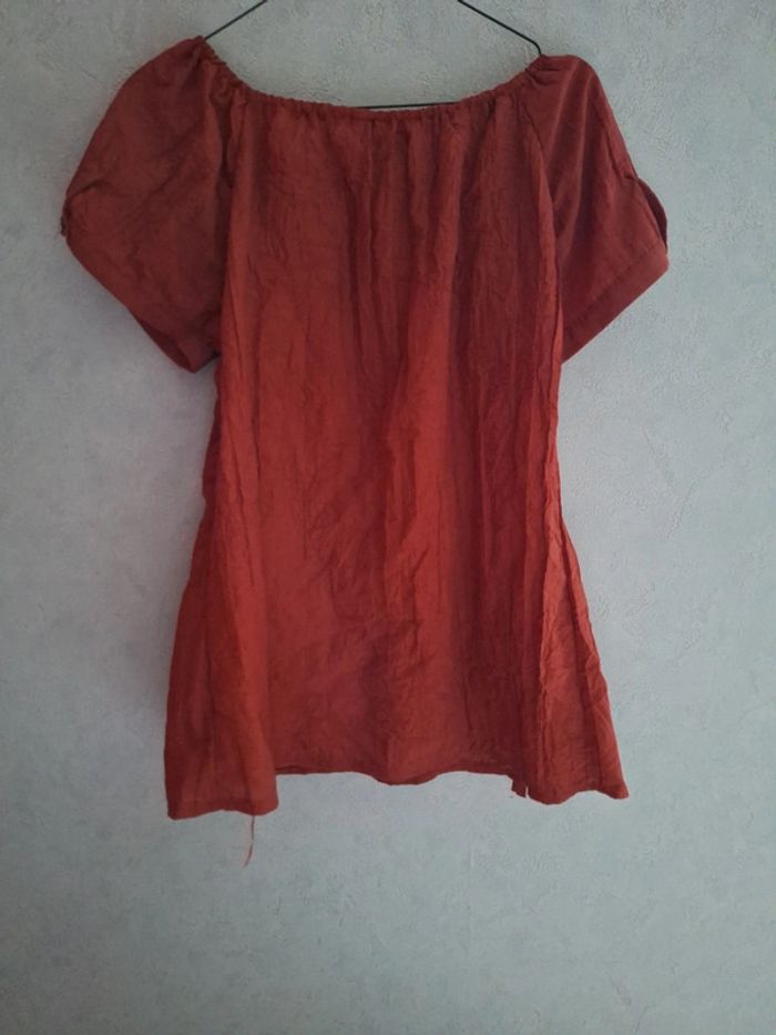 Haut manches courtes brique 40